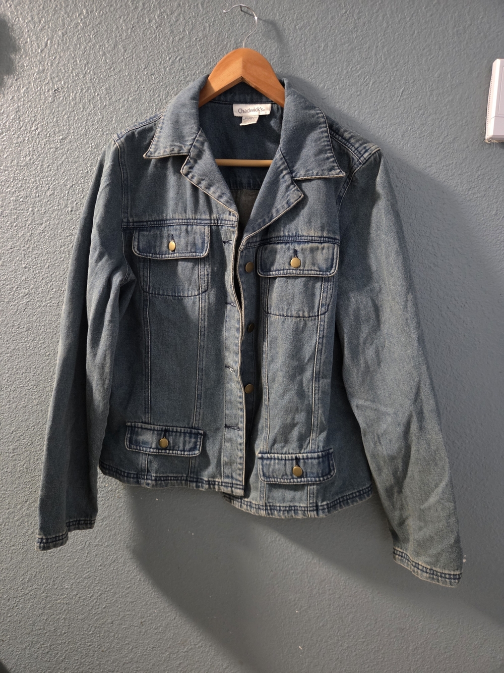 Chadwicks Women's Light Blue Denim Jacket 16T Vintage